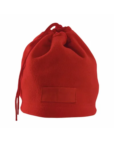 Fascia collo pile trasforma cappello con etichetta - Taglia unica Rosso