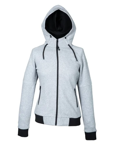 Cleveland Lady Felpa Donna Zip Cappuccio 80% Cotone Melange