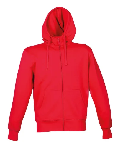 Felpa Oklahoma Man con zip e cappuccio Red