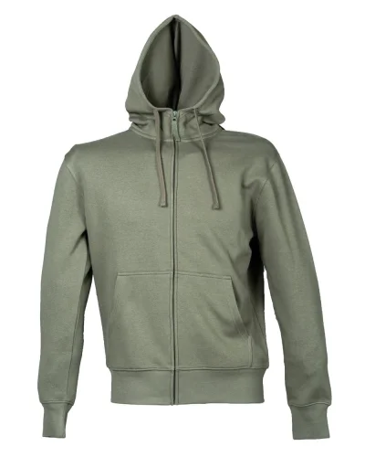 Felpa Oklahoma Man con zip e cappuccio Army Green