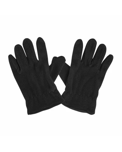 Guanti Polar Uomo in Pile, Taglia Unica, Polsini Elasticizzati Nero