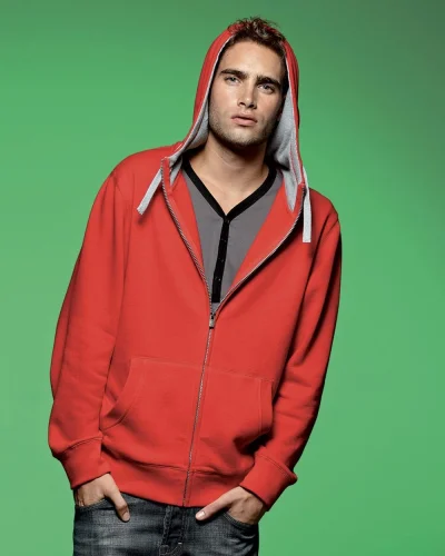 Felpa Uomo Zip Cappuccio 80% Cotone  Regular 280g