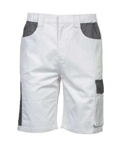 Pantalone corto multitasche Tiziano, 65% poliestere/cotone White