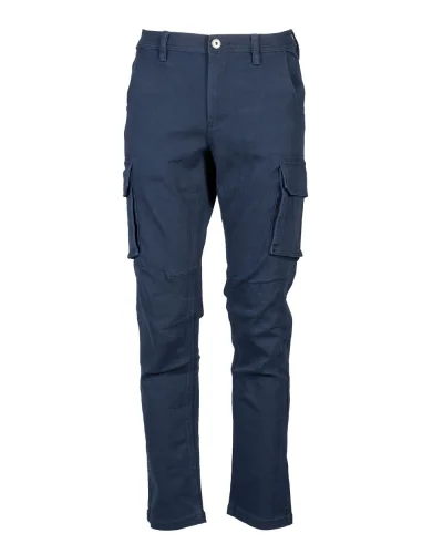 Pantalone multitasche Lituania elasticizzato cotone Navy