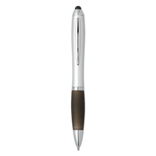 RIOTOUCH Penna a sfera blu con touch screen, ABS nero, grip morbido Nero