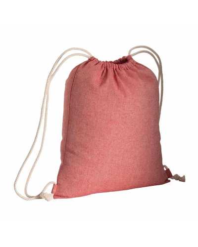 Zainetto  cotone riciclato con cordini Rosso