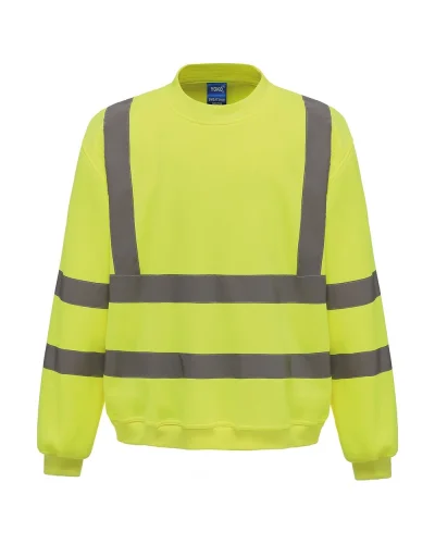 Felpa alta visibilità classe 3 100% poliestere Fluo Yellow