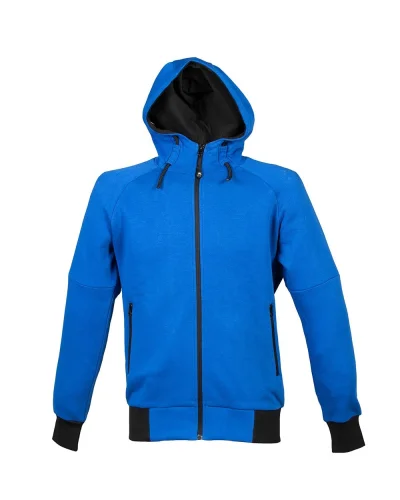 Cleveland Lady Felpa Donna Zip Cappuccio 80% Cotone Royal