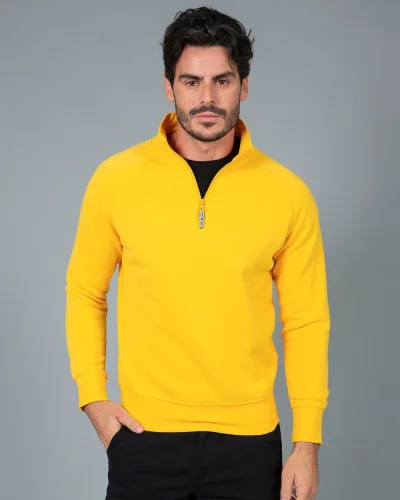 Felpa Kioto Man Fristads: 80% cotone, zip corta, maniche raglan