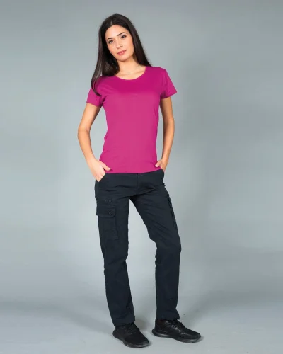 Australia Lady: pantalone multitasche elasticizzato cotone 300g