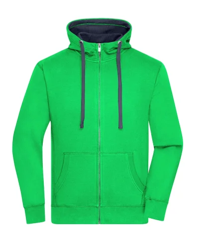 Felpa Uomo Zip Cappuccio 80% Cotone  Regular 280g