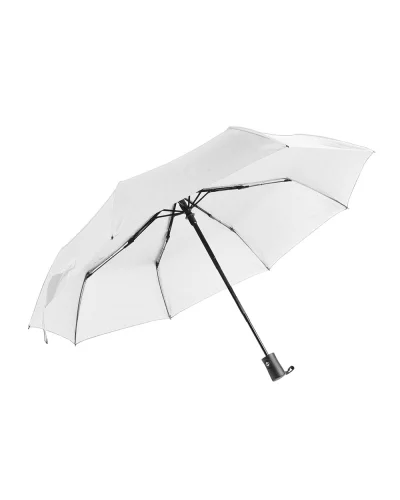 Mini Ombrello Compat Cloè apri-chiudi, Pongee seta, leggero 364g Bianco