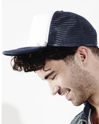 Cappellino Snapback Vintage in Cotone 5 Pannelli Nero