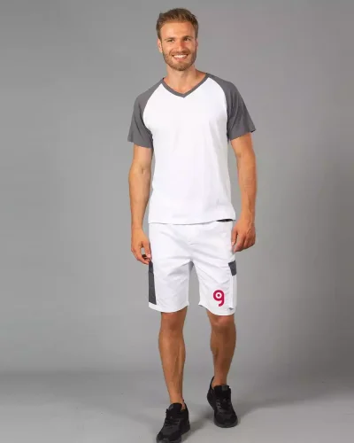 Pantalone corto multitasche Tiziano, 65% poliestere/cotone