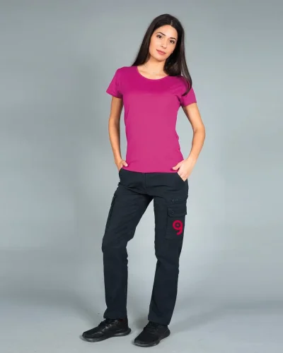 Australia Lady: pantalone multitasche elasticizzato cotone 300g