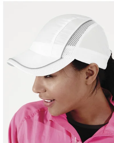 Cappellino Mesh Coolmax , leggero 50g, rifrangente, nero