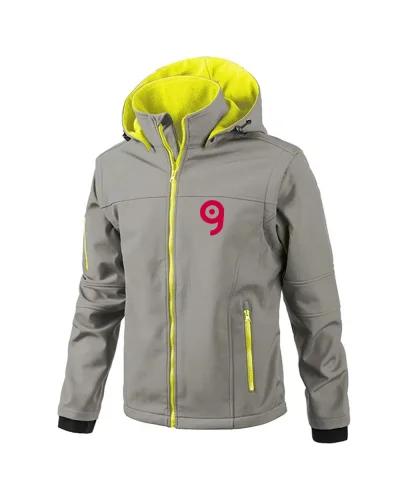Giubbino softshell FLOYD uomo, impermeabile, cappuccio staccabile