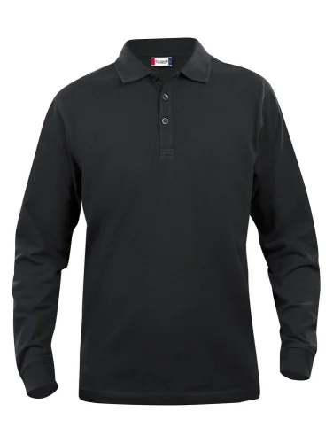 Polo Lincoln uomo slim-fit, cotone pettinato 200g, manica lunga
