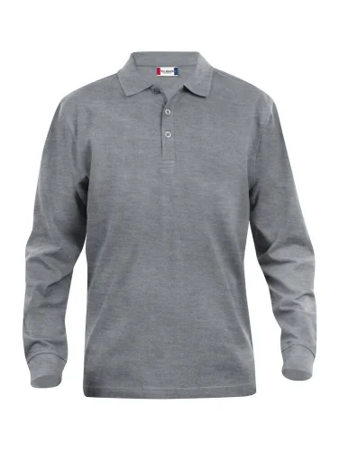 Polo Lincoln uomo slim-fit, cotone pettinato 200g, manica lunga
