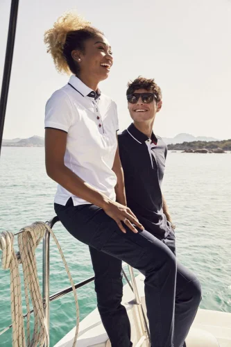 Polo Donna Seattle 100% Cotone, Colletto Contrasto, Regular Fit