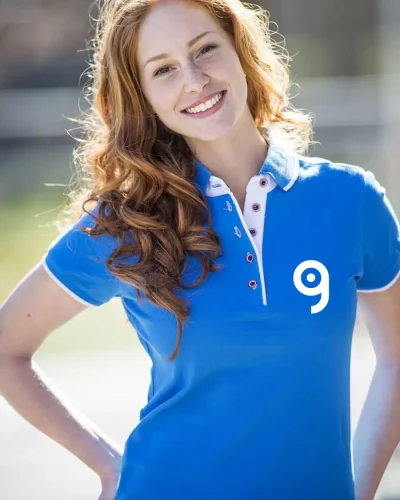 Polo Donna Seattle 100% Cotone, Colletto Contrasto, Regular Fit