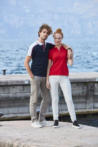 Polo Pittsford slim-fit cotone premium multicolore 200g/m²