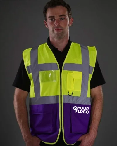 Gilet Alta Visibilità Fluo Portabadge
