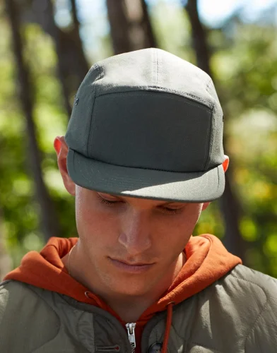 Cappellino Canvas 5 Pannelli in Cotone, Visiera Piatta