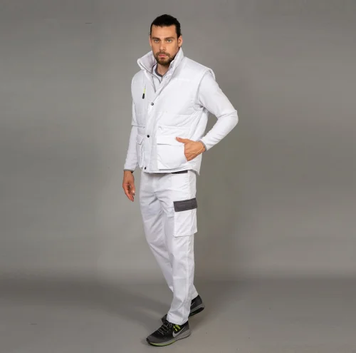 Caravaggio Pantalone Multitasche Uomo, Cotone Elasticizzato