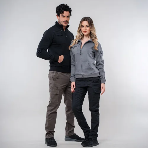 Australia Lady: pantalone multitasche elasticizzato cotone 300g