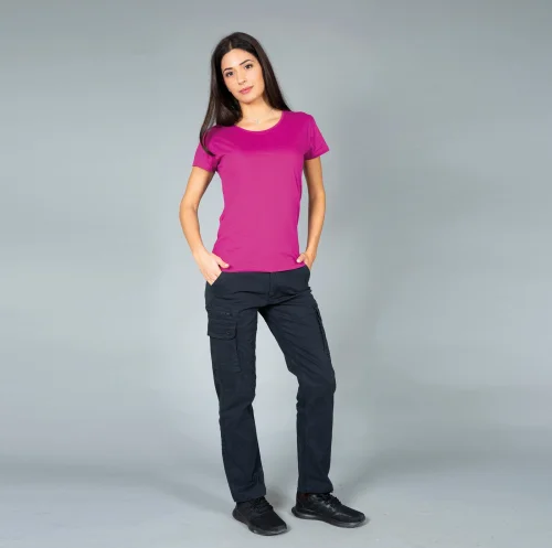 Australia Lady: pantalone multitasche elasticizzato cotone 300g
