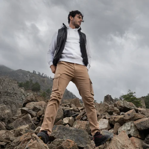 Pantalone multitasche Lituania elasticizzato cotone