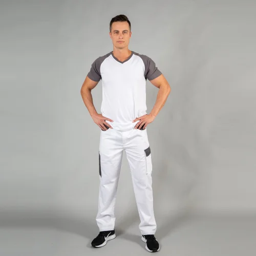 Pantalone multitasche Giotto uomo, poliestere-cotone