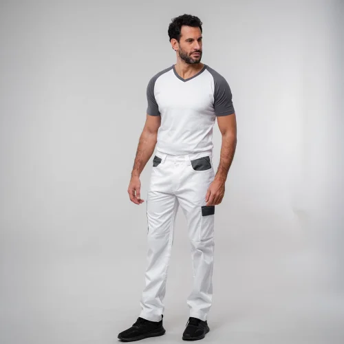 Pantalone multitasche Giotto uomo, poliestere-cotone