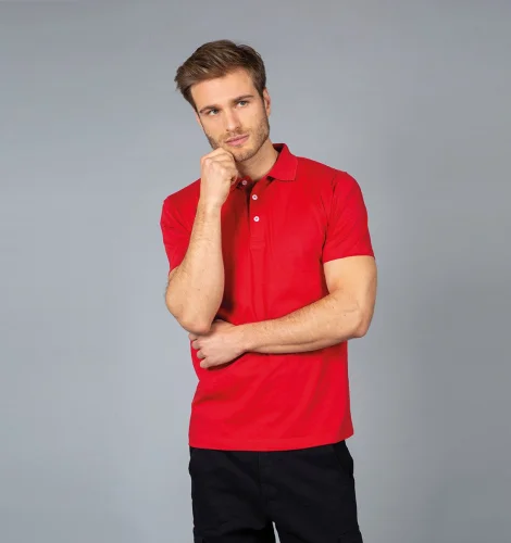 Polo Panama uomo cotone pettinato, manica corta