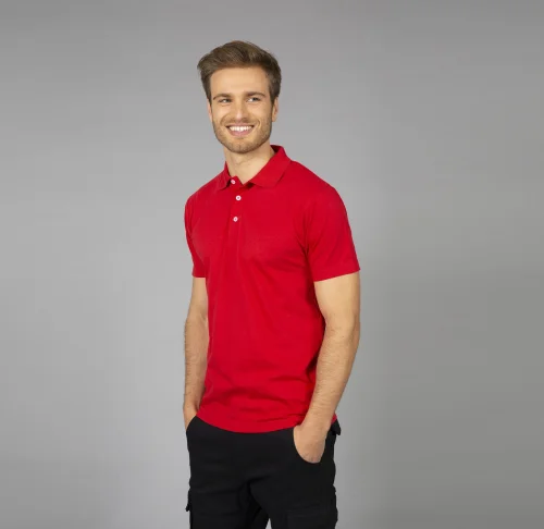 Polo Panama uomo cotone pettinato, manica corta