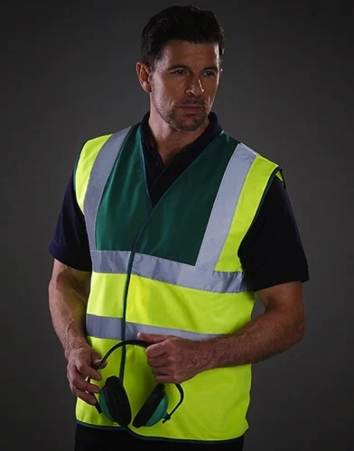 Gilet Alta Visibilità Fluo Valento, Riflettente EN ISO 20471 Hi-Vis-Yellow / Paramedic Green
