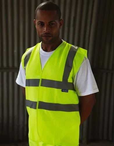 Gilet Alta Visibilità Fluo Valento, Riflettente EN ISO 20471 Fluo Yellow