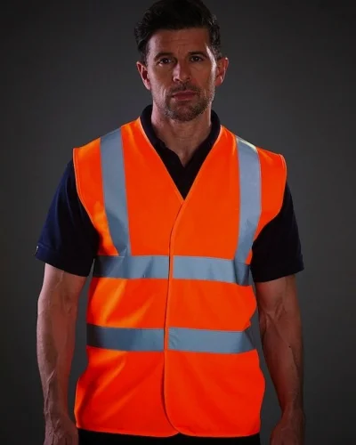 Gilet Alta Visibilità Fluo Valento, Riflettente EN ISO 20471