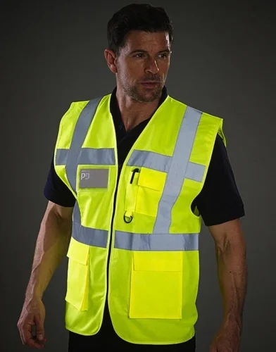Gilet Alta Visibilità Fluo Portabadge
