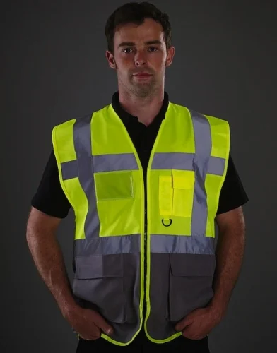 Gilet Alta Visibilità Fluo Portabadge