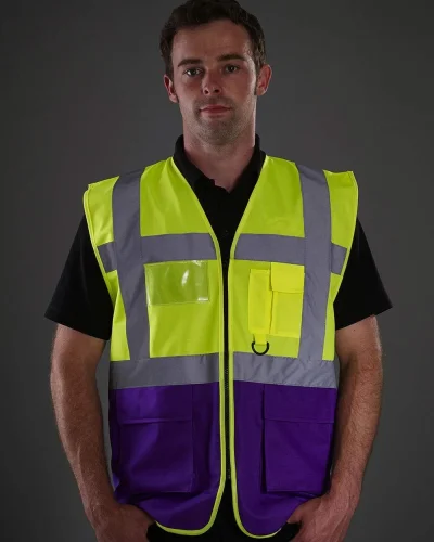 Gilet Alta Visibilità Fluo Portabadge
