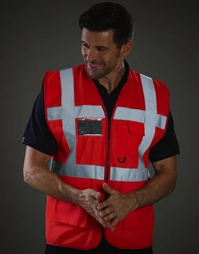 Gilet Alta Visibilità Fluo Portabadge