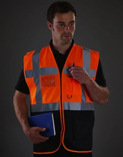 Gilet Alta Visibilità Fluo Portabadge