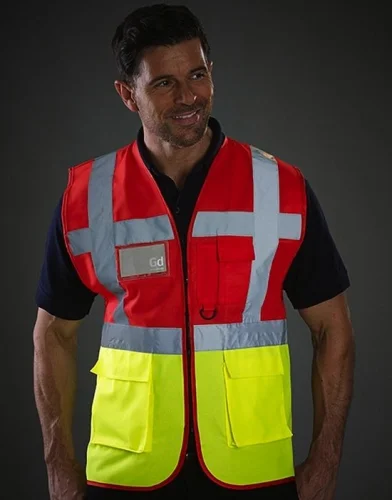 Gilet Alta Visibilità Fluo Portabadge