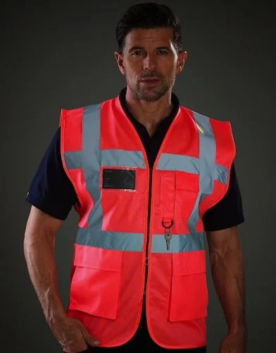 Gilet Alta Visibilità Fluo Portabadge
