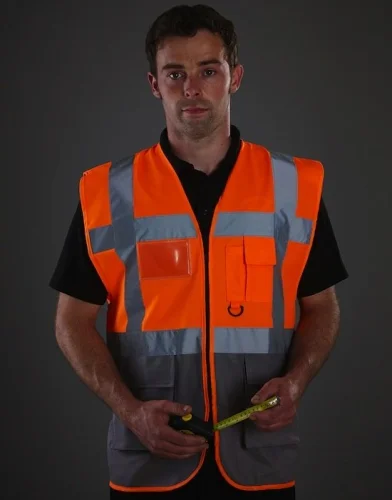Gilet Alta Visibilità Fluo Portabadge