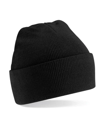 Berretto  con risvolto, 100% poliacrilico, taglia unica Black