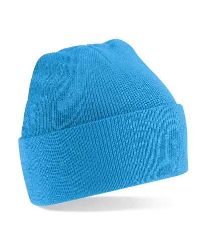 Berretto  con risvolto, 100% poliacrilico, taglia unica Surf blue