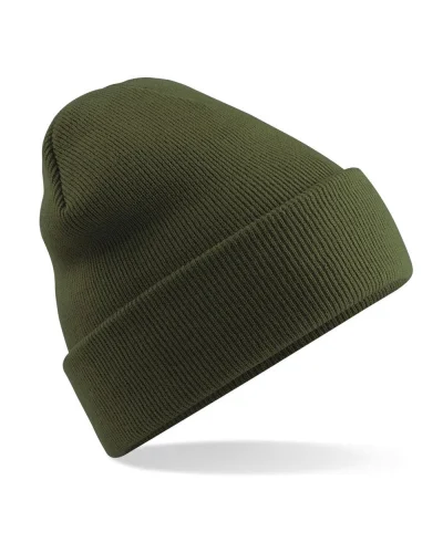 Berretto  con risvolto, 100% poliacrilico, taglia unica Moss green